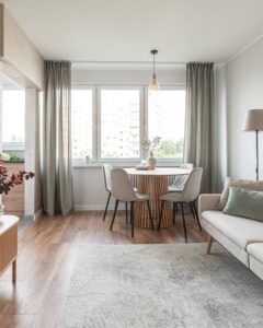 salon mieszkania po home stagingu